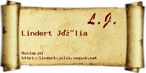 Lindert Júlia névjegykártya